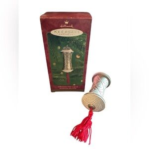 Hallmark Keepsake Ornament Millennium Time Capsule Scroll 2000 Red Tassel Silver